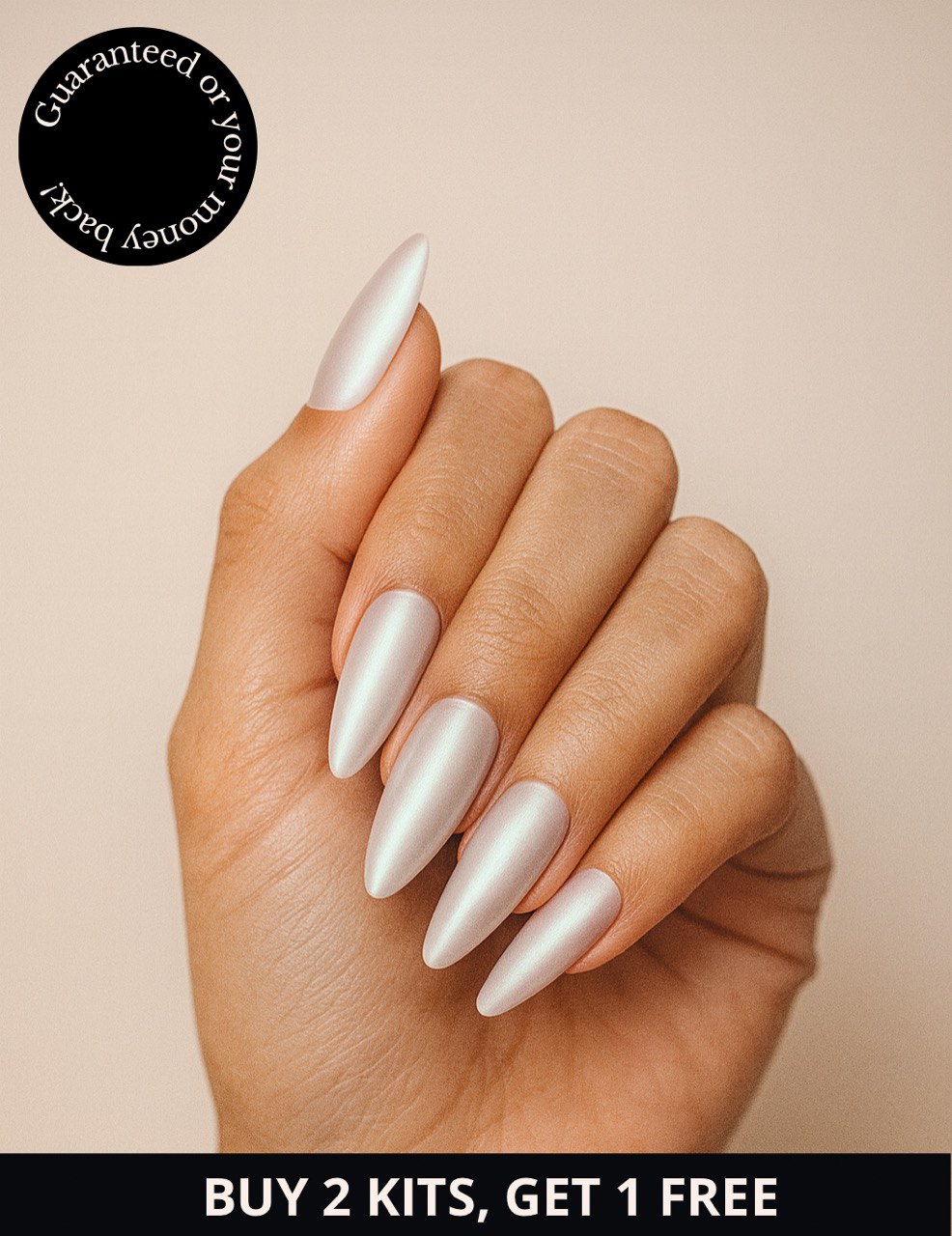 Kit Silver Muse – Ongles Press-On Gris Artistiques - AyraNails™