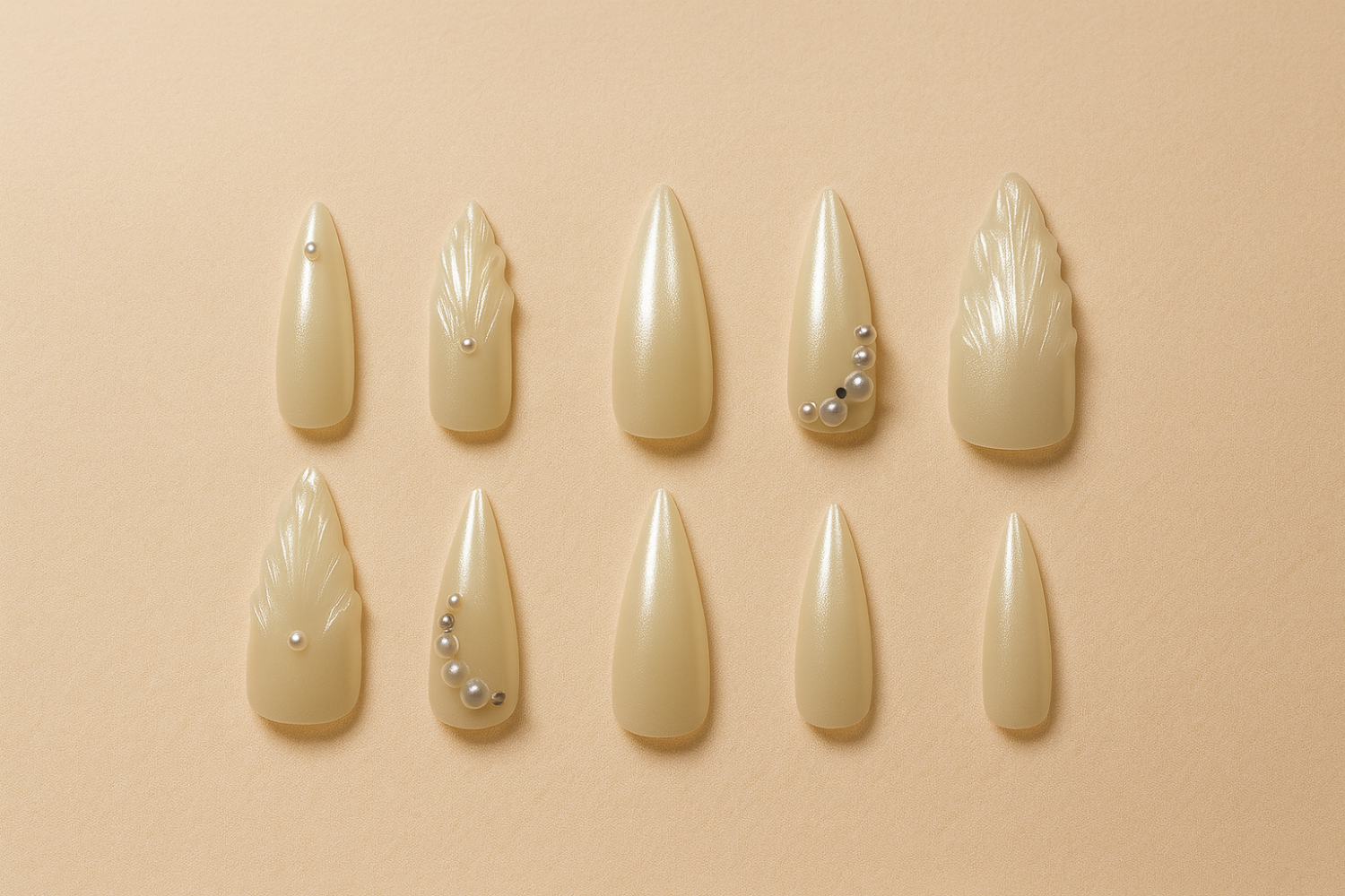 Kit Pearl Whisper – Ongles Press-On Perlé Glamour - AyraNails™